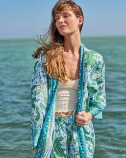 Eco Satin Robe in Gator Grove