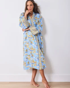 Eco Satin Robe in Palm Royale Pooches