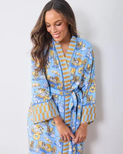 Eco Satin Robe in Palm Royale Pooches