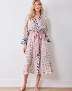 Eco Satin Robe in Rhinestone Cowgirl