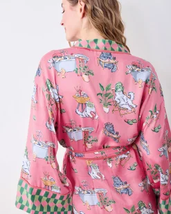 Eco Satin Robe in Spa Day