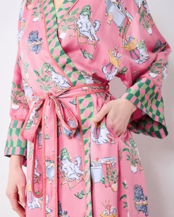 Eco Satin Robe in Spa Day