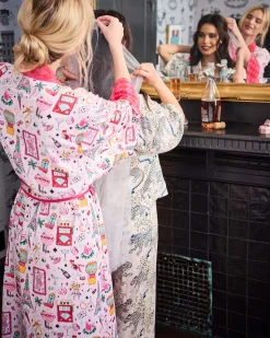 Eco Satin Robe in Viva Las Vegas