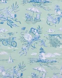 Eco Satin Robe, Pamela & Eyemask Bundle in Mermaid Toile