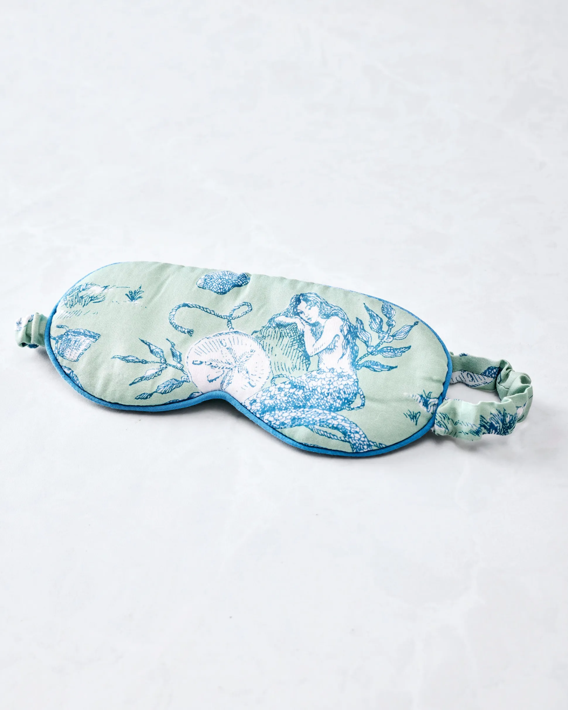 Eco Satin Robe, Pamela & Eyemask Bundle in Mermaid Toile