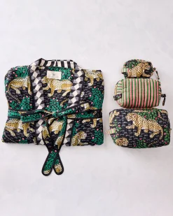 Eco Satin Robe & Pouches Bundle in Bagheera