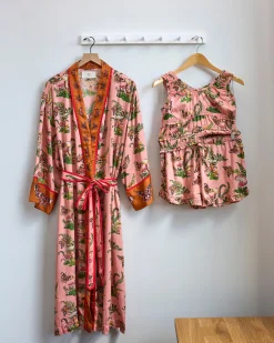 Eco Satin Robe & Sadie Short Set Bundle in Butterfly Forager