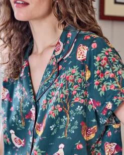 Eco Satin Ruffle Set in Hen House