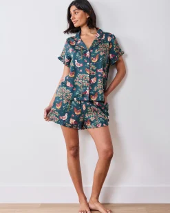 Eco Satin Ruffle Set in Hen House