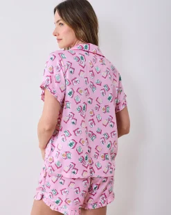 Eco Satin Ruffle Set in Lucky Tiles