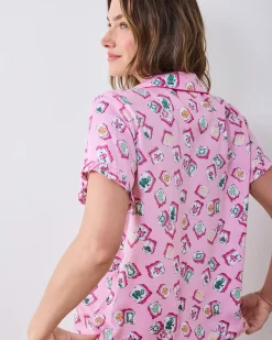 Eco Satin Ruffle Set in Lucky Tiles