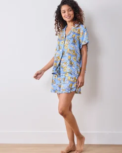 Eco Satin Ruffle Set in Palm Royale Pooches