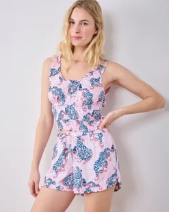 Eco Satin Sadie Short Set in Tiger Queen