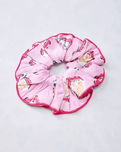 Eco Satin Scrunchies in Lucky Tiles