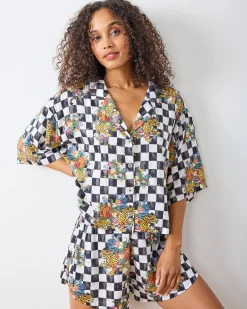 Eco Satin Sweet Dreams Set in Courtly Check Bagheera