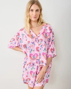 Eco Satin Sweet Dreams Set in Swooning Sparrows