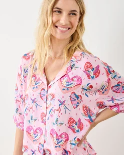 Eco Satin Sweet Dreams Set in Swooning Sparrows