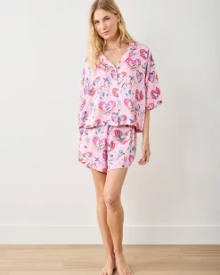 Eco Satin Sweet Dreams Set in Swooning Sparrows