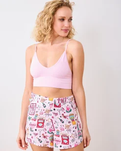 Eco Satin Sweet Dreams Shorts in Viva Las Vegas
