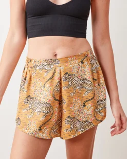 Eco Satin Sweet Dreams Shorts in Bagheera