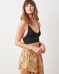 Eco Satin Sweet Dreams Shorts in Bagheera
