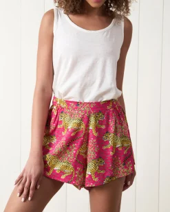 Eco Satin Sweet Dreams Shorts in Bagheera