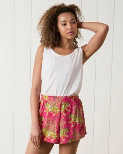 Eco Satin Sweet Dreams Shorts in Bagheera