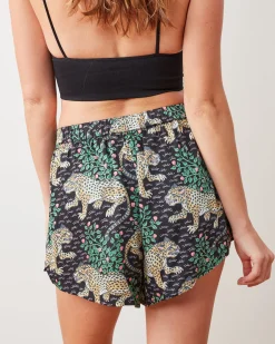 Eco Satin Sweet Dreams Shorts in Bagheera