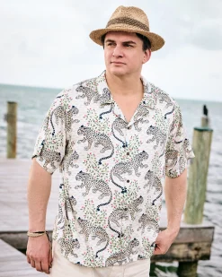 Eco Satin Vacation Camp Shirt in Bagheera