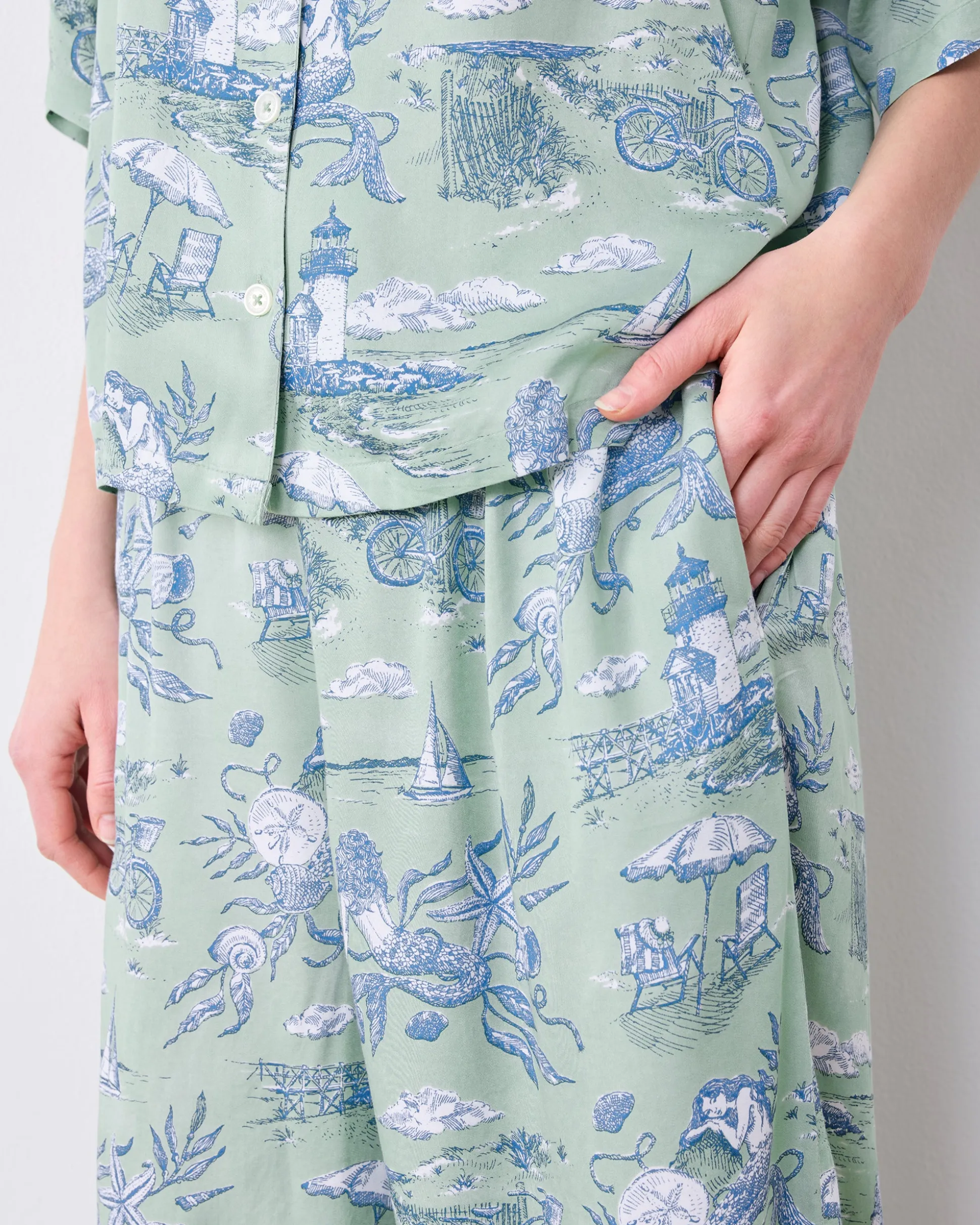 Eco Satin Wildest Dreams Set in Mermaid Toile
