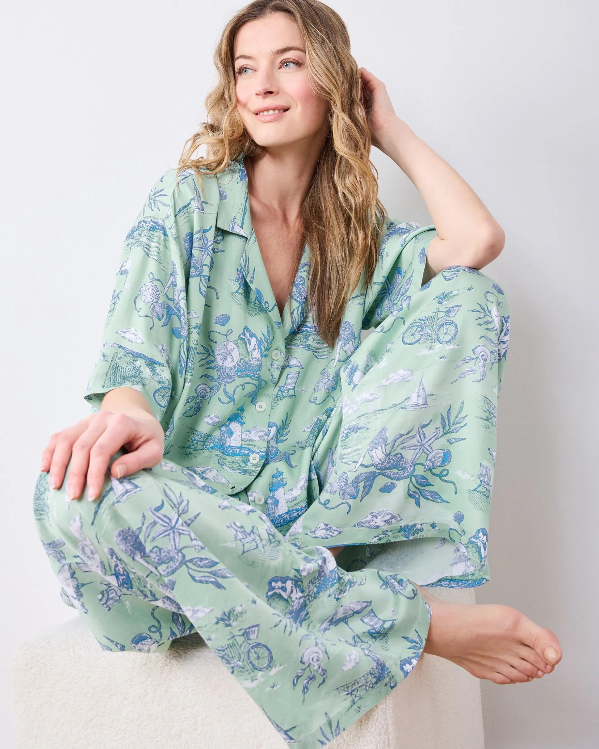 Eco Satin Wildest Dreams Set in Mermaid Toile