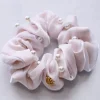 Embellished Scrunchie in Ivory Pearl