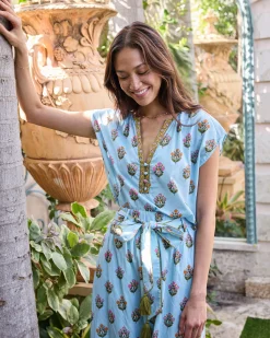 Emmie Skirt & Jordan Blouse Set in Wildflower Walks
