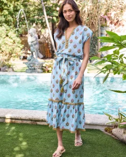 Emmie Skirt & Jordan Blouse Set in Wildflower Walks