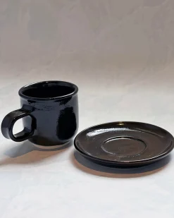 Espresso Cup & Saucer in Black