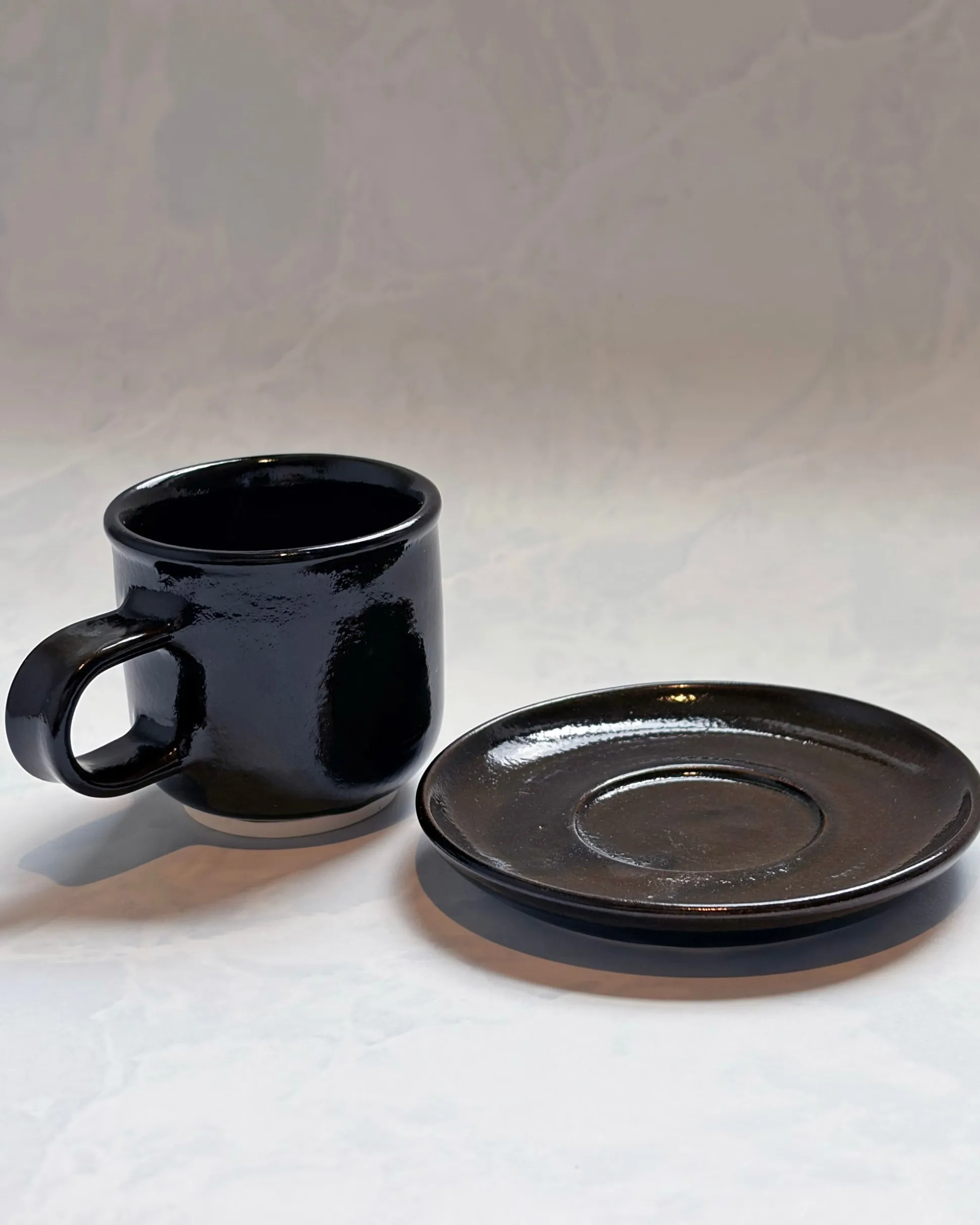 Espresso Cup & Saucer in Black