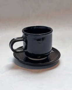 Espresso Cup & Saucer in Black