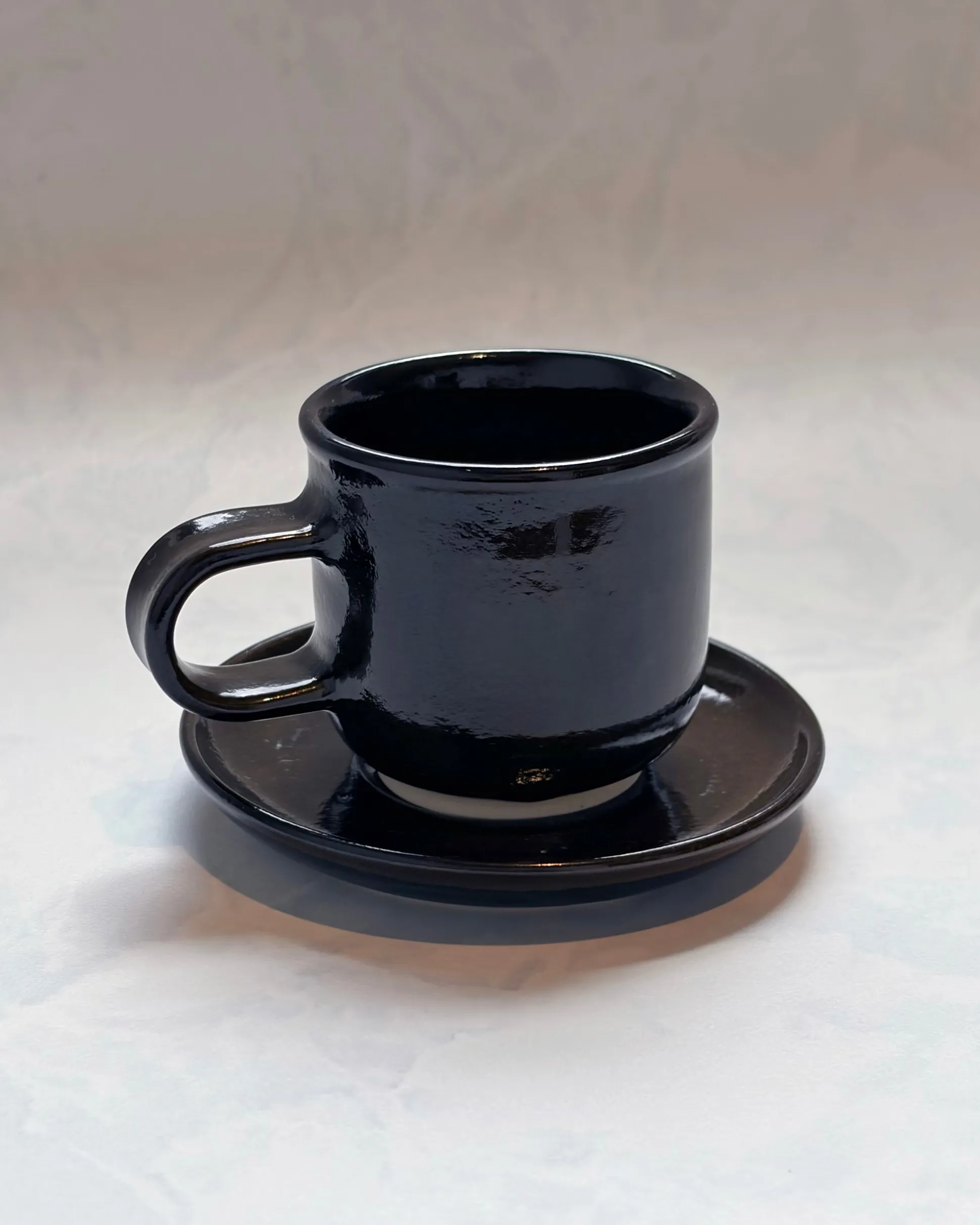 Espresso Cup & Saucer in Black