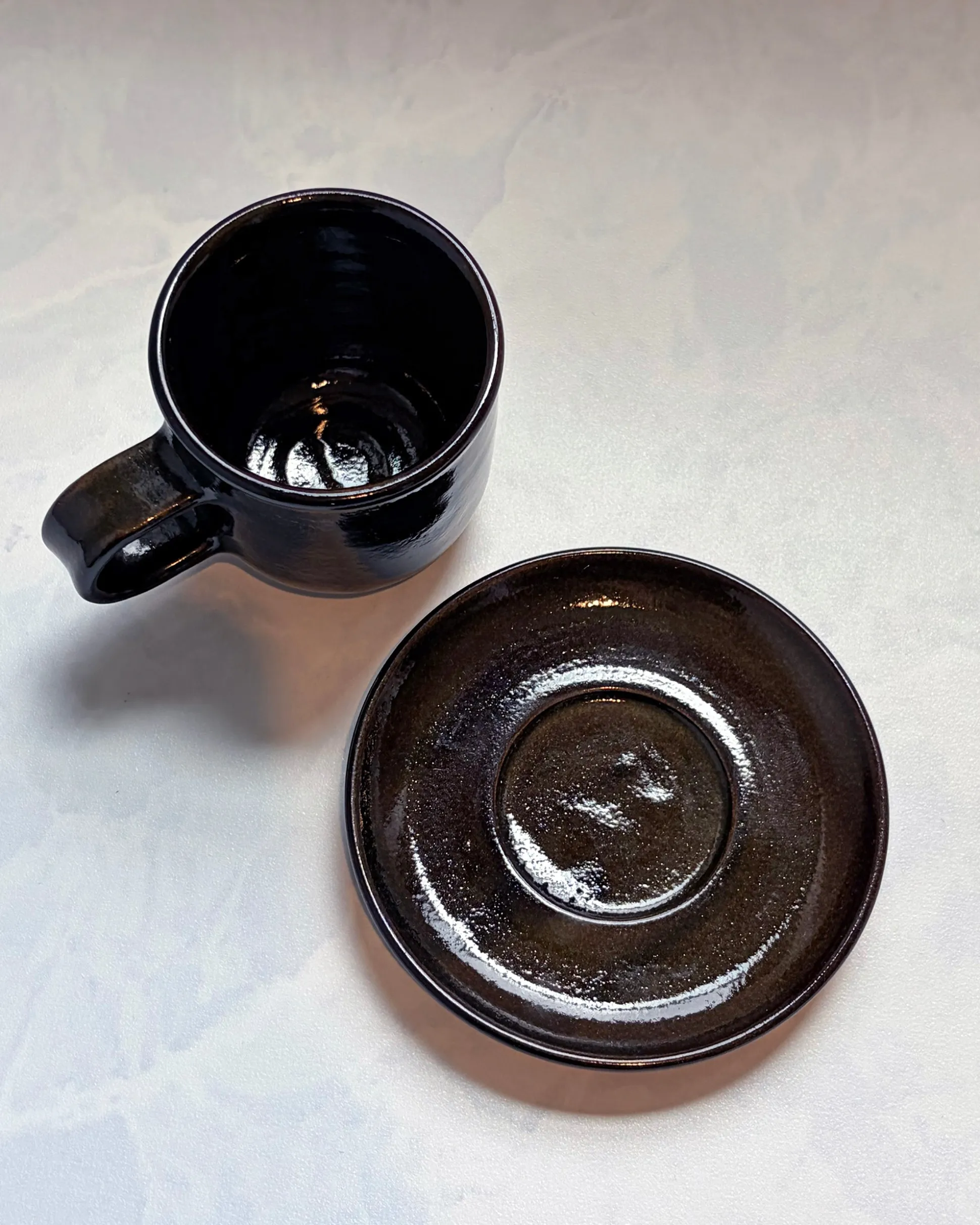 Espresso Cup & Saucer in Black