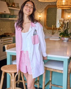 Everyday Button Down in Spa Day Stripes