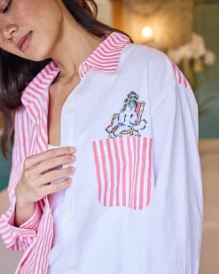 Everyday Button Down in Spa Day Stripes