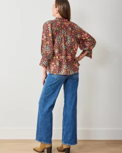 Fayette Blouse in Floral Bandana