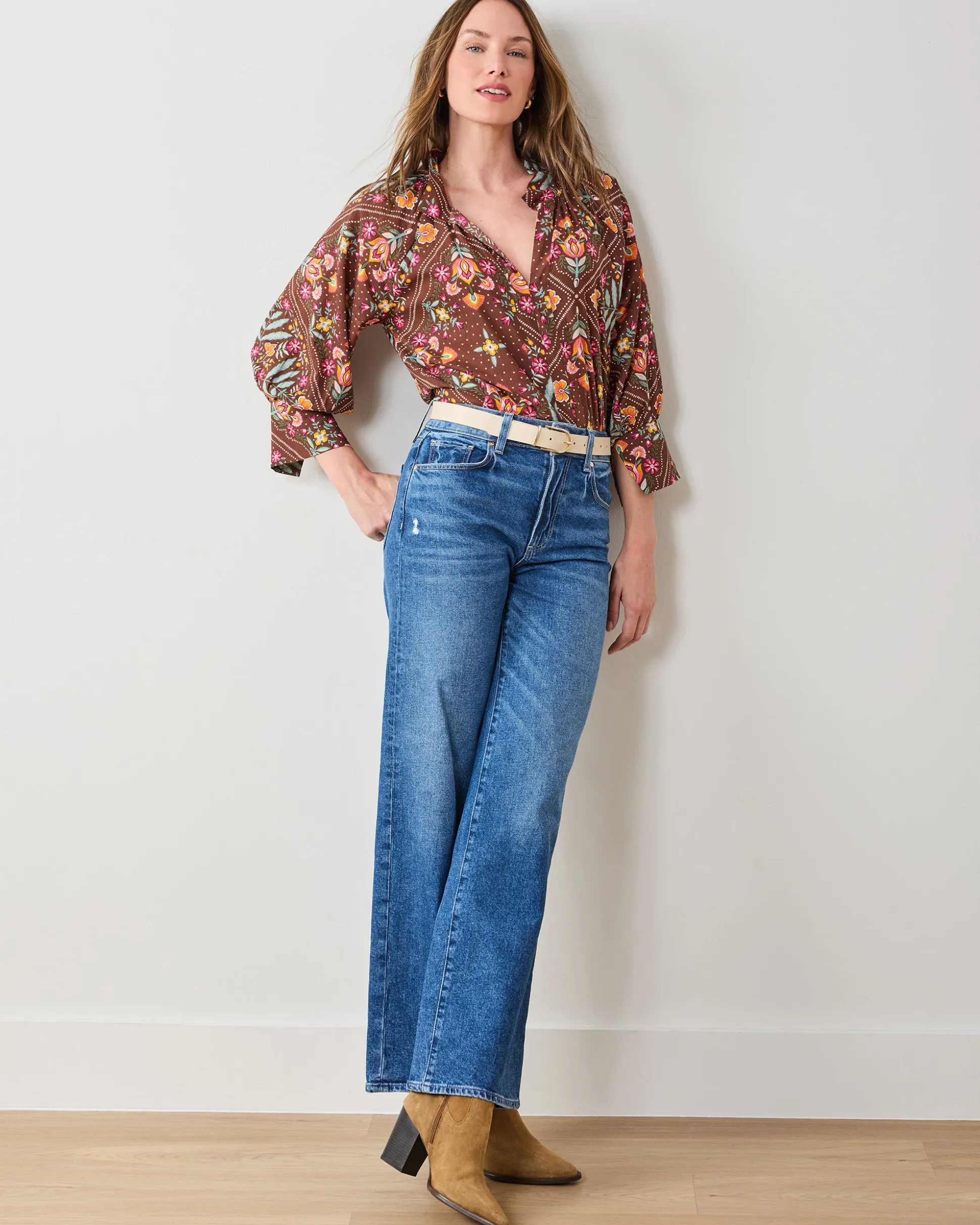 Fayette Blouse in Floral Bandana