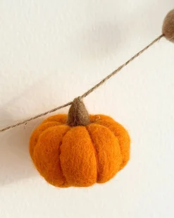 Felt Pumpkin Garland in Orange Combo