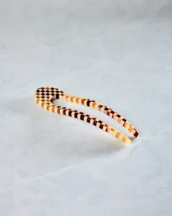 French Hair Pin in Tortoise Checker