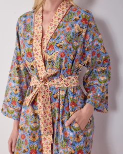 Getting Ready Robe in Bee Tapestry
