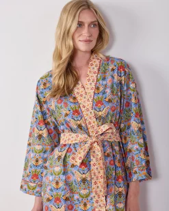 Getting Ready Robe in Bee Tapestry