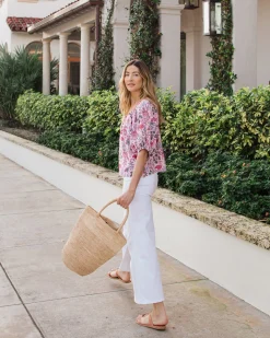 Gilmore Blouse in Flora Flamingo