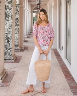 Gilmore Blouse in Flora Flamingo