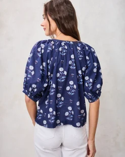 Gilmore Blouse in Marigold Bloom